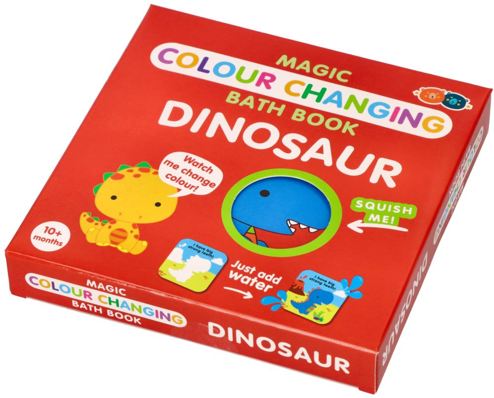 Kúzelná knižka do vane Barney&Buddy - Dinosaurus - červená