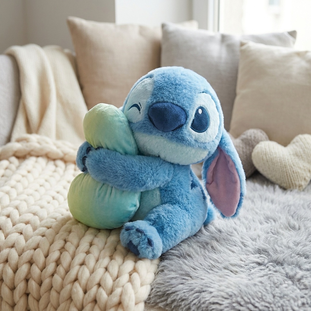 Plyšová hračka Lilo a Stitch Stitch so srdiečkom Maxi 40cm