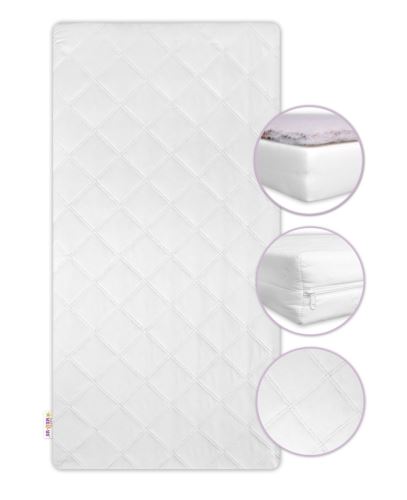 Matrac do detskej postele Baby Nellys pena/kokos, 160x70x10cm - biela (2)