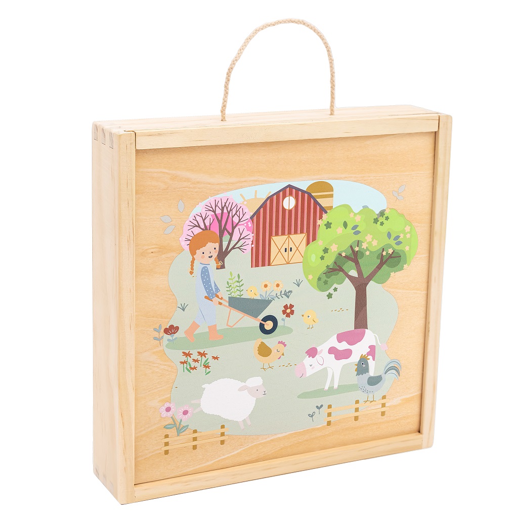 2Kids Toys Puzzle v drevenej krabici Štyri ročné obdobia