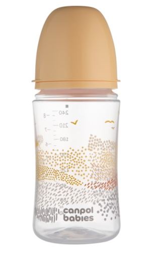 Antikoliková fľaštička EasyStart 240ml MOUNTAINS - béžová