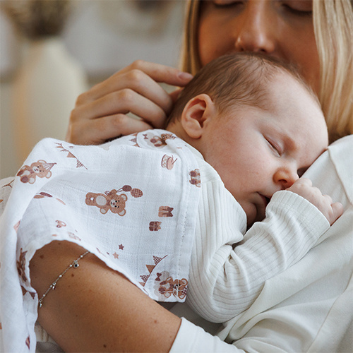 Mušelínové plienky BabyOno, Super Soft hnedé, 100% bavlna, 3 ks x 70x70 cm, Cirkus