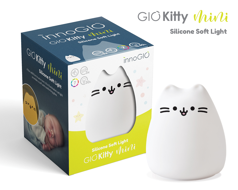 Silikónová lampička GIOKitty Mini