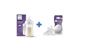 Fľaša Natural Response 260 ml + cumlík 3m + SCY964/02 2 kusy – antikolika (1)
