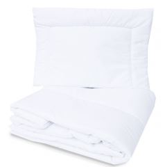 Peřinka a polštář do postýlky BASIC Baby Nellys - bílé, bavlna (1)