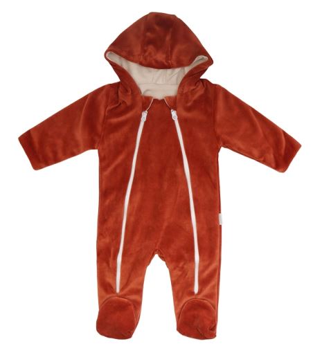 Kojenecký overal VELVET, Baby Fox - hnědý, Mamatti