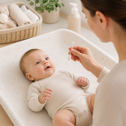 BabyOno Hygienické tyčinky pre bábätká s obmedzovačom, 60 ks