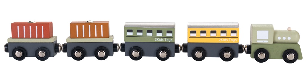 2Kids Toys Drevený vláčik 2 v 1