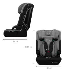 Autosedačka Kinderkraft I-COMFY 3v1 i-Size 76–150 cm (9–36 kg) sivá (3)