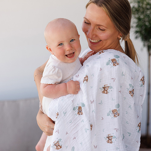 Mušelínové plienky BabyOno, Super Soft béžové, 100% bavlna, 3 ks x 70x70 cm, Medvedík II