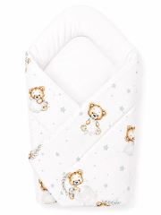 Detská zavinovačka Baby Nellys pre bábätko Classic Sleepy Teddy, biela