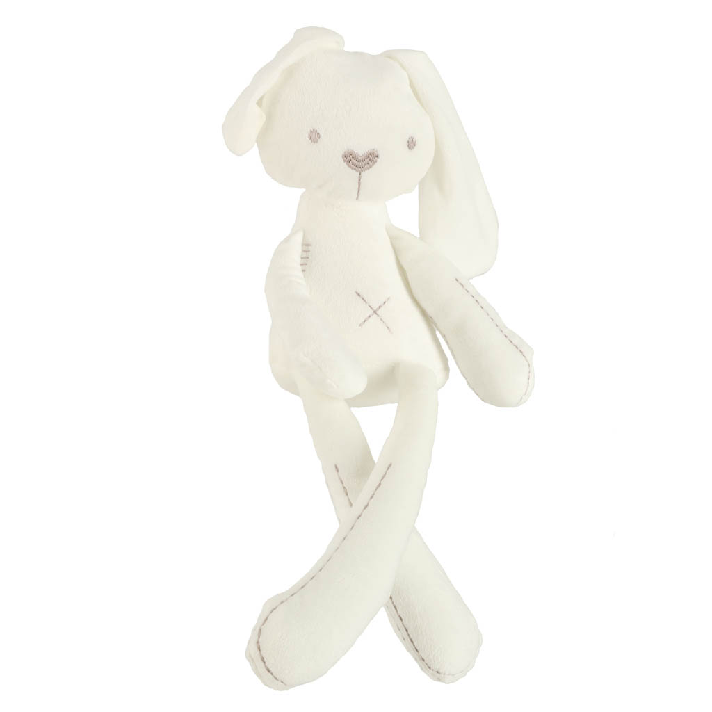 Plyšový maznáčik pre deti Bunny Love, smotanový, 54 cm