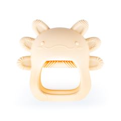 Silikónové hryzátko Axolotl - béžové, 3m+