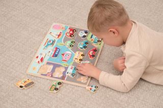 Dřevěné 3D puzzle Doprava, velké – Lelin (1)