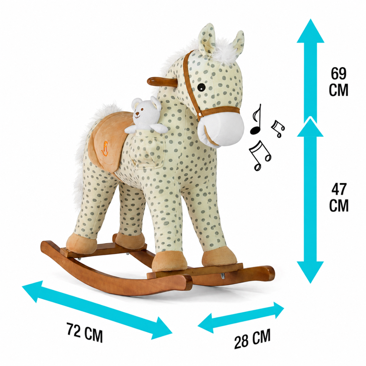 Hojdací koník Pony Gray Dot – Milly Mally