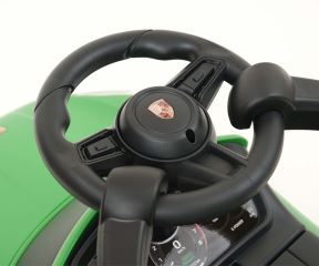 Detská odrážadlo Porsche Cayenne s vodidlom – jazdítko 2v1 so zvukmi - zelené (5)