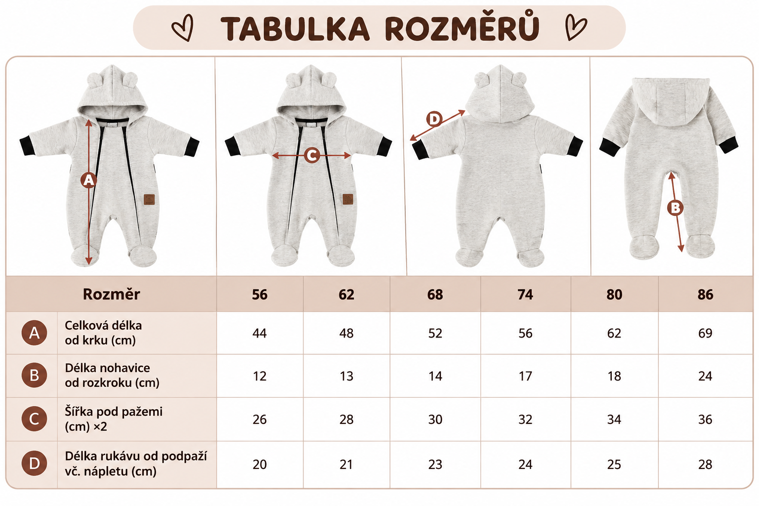 Oteplený detský overal so šľapkami a kapucňou + čiapočka, 2D, matcha, 62