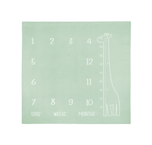 Míľniková mušelínová plienka/dečka 120x120 cm Žirafka Sensillo, mätová (572898)