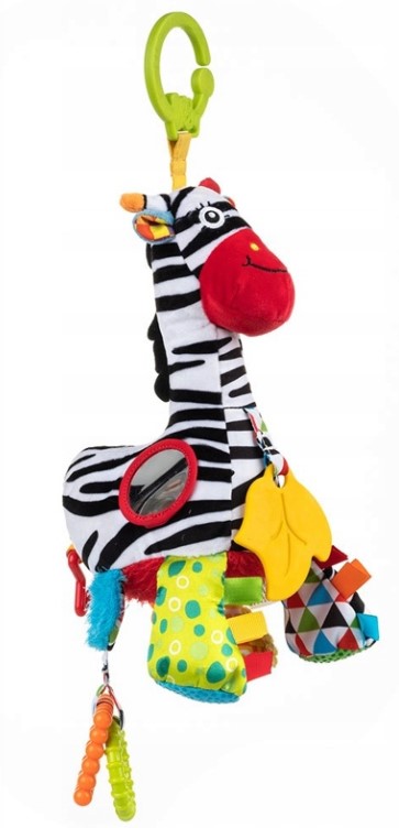 Bali Bazoo Závesná hračka do kočíka Zebra Zoya s melódiou, biela/ čierna