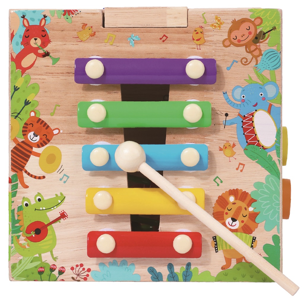 Motorická kocka s labyrintom Veselé zvieratká – 2Kids Toys, 3+