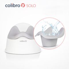 Detský nočník, ergonomický Solo cool – sivý, biely