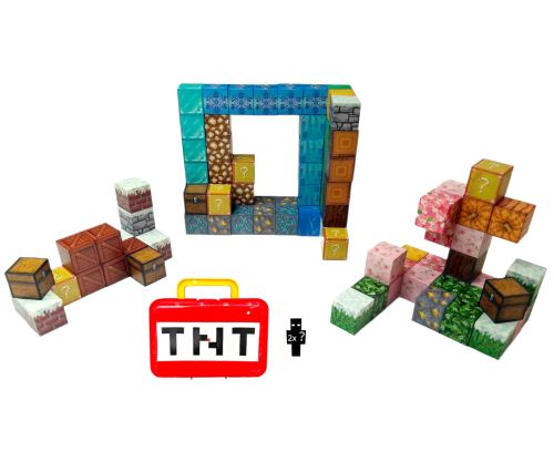 Magnetická stavebnica Minecraft TNT box 98ks