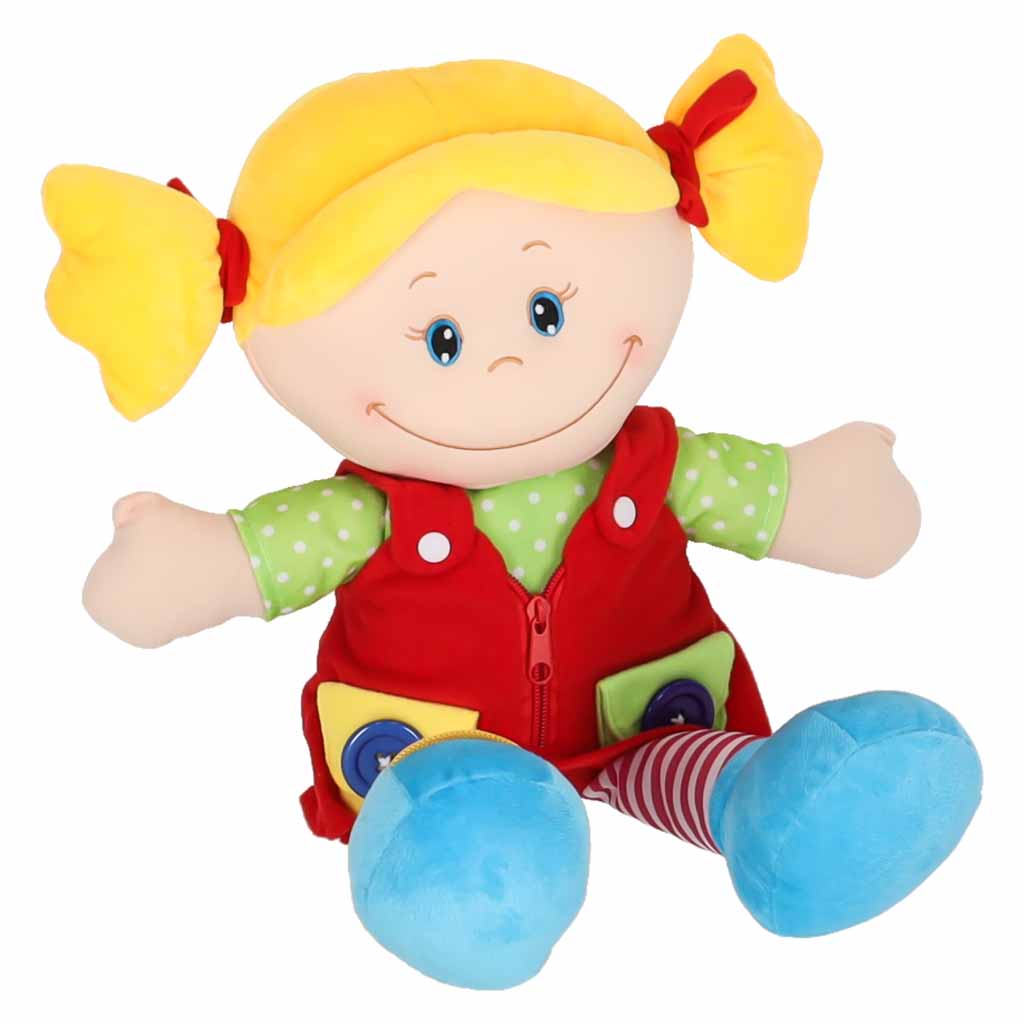 Montessori látková bábika Ivanka – senzorická maznavá bábika