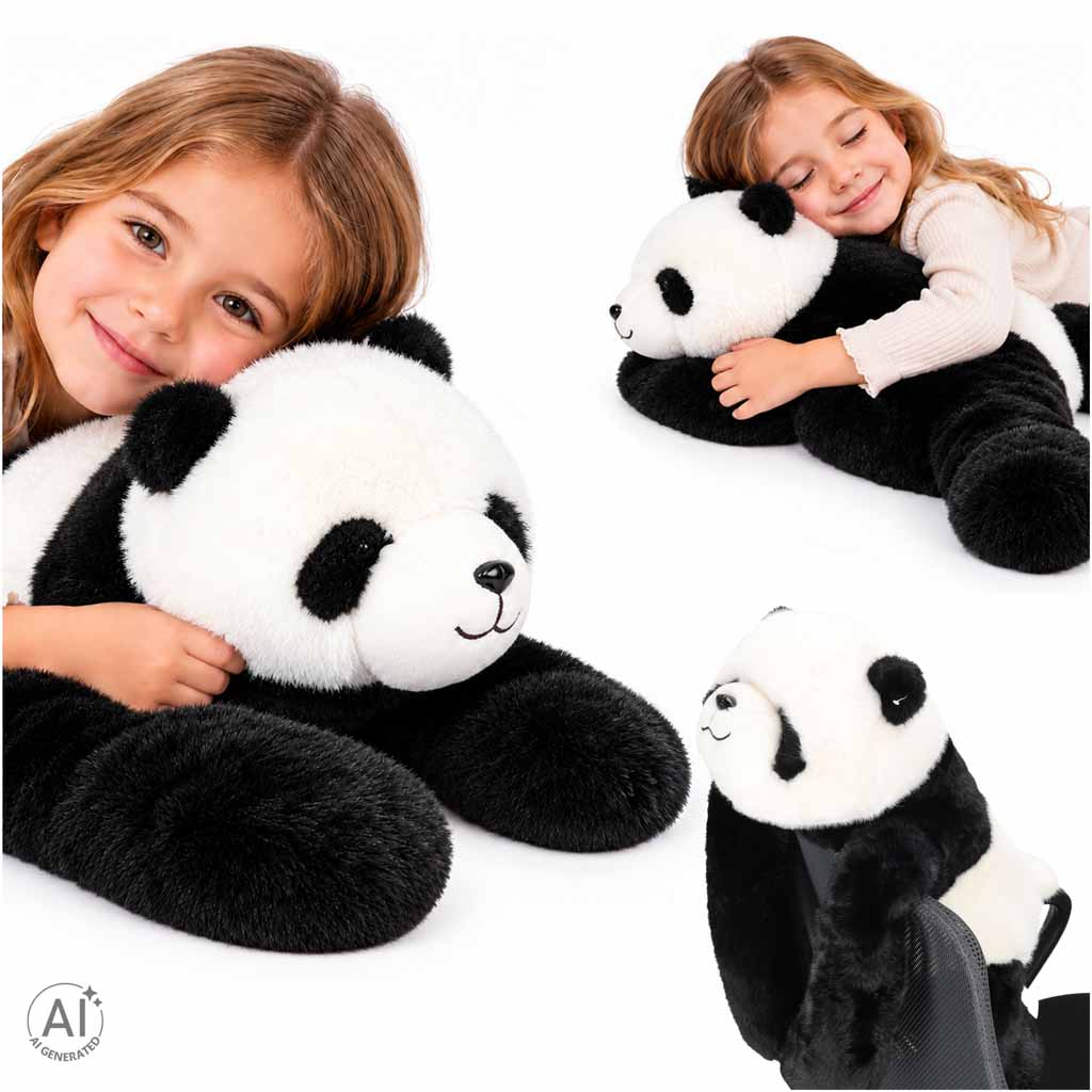 Záťažová plyšová panda 1 kg – záťažové labky, 60 cm, 3+