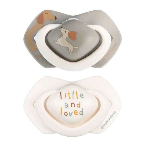 Cumlík Light Touch 0–6 m silikónový symetrický 2 ks DOGS – ortodontický, BPA free