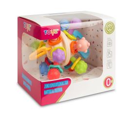 Toyz Edukačná hračka 2v1 hrkálka a hryzátko – senzorická, umývateľná (2)