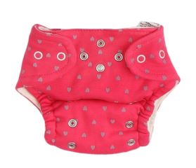 Mamatti Látková plenka EKO sada - kalhotky + 2 x plenka, vel. 3 - 8 kg, Hearts