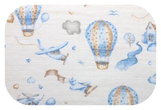 Tetrová plienka 70×80 cm Basic, 100% bavlna, Balóny a lietadlá - 1 ks (1)