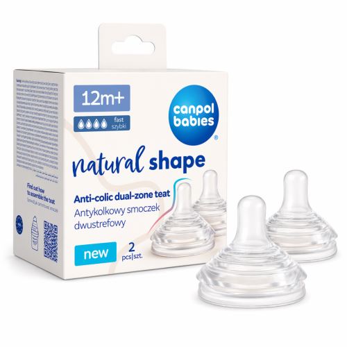 Natural Shape antikolikový cumlík – silikónový, DuoFlex, bez BPA, 12m+ (1)