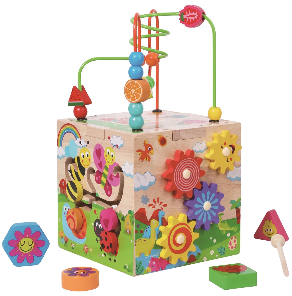 Motorická kocka s labyrintom Veselé zvieratká – 2Kids Toys, 3+