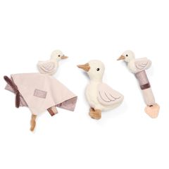 Plyšová hračka s pískátkem a kousátkem GOOSE ZOE, krémová (4)