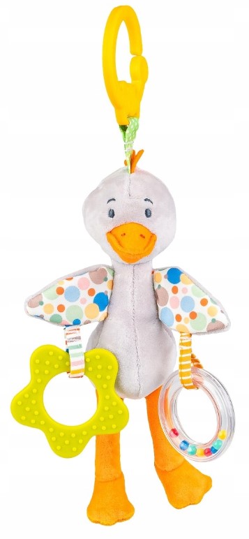 Závesná hračka do kočíka, 24cm - Kačička, šedá