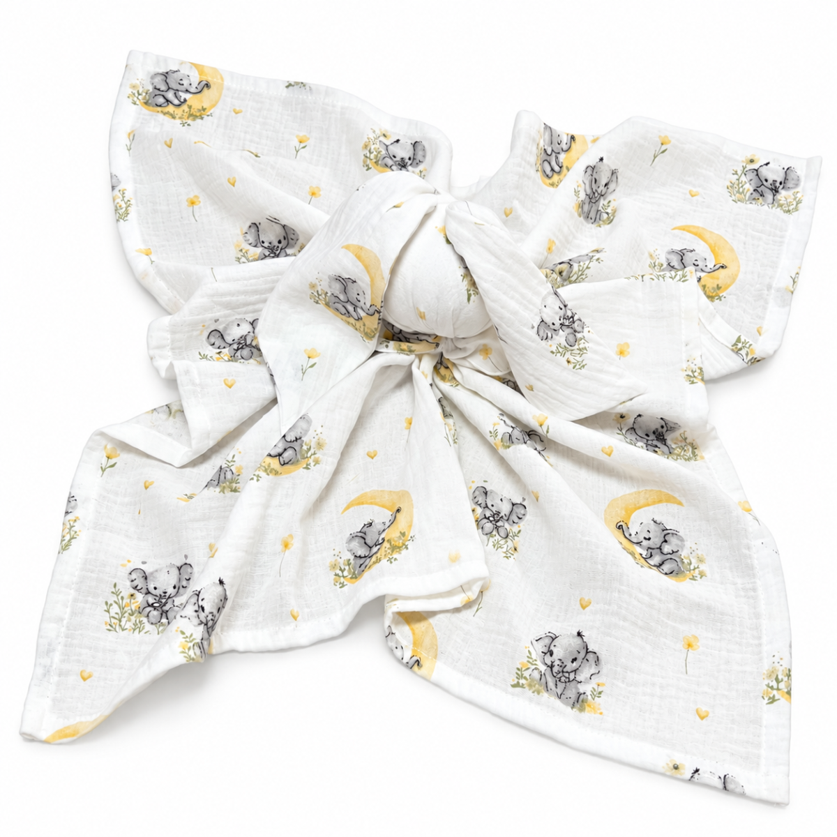 Mušelínová plienka, maznáčik, prítulníček Baby Nellys Bunny, Sloník, ružová, ecru