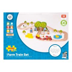 Bigjigs Rail Drevená vláčikodráha farma (10)