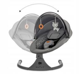 Hojdacie lehátko s melódiou 2v1 Lumi, Premium Dark grey (4)