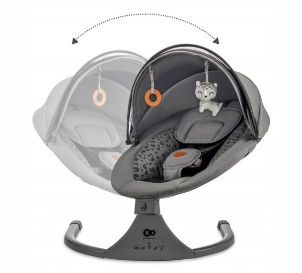 Hojdacie lehátko s melódiou 2v1 Lumi, Premium Dark grey