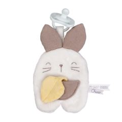 CHICCO My Sweet Doudou záves na cumlík, Králik 0m+ – senzorická plyšová hračka, béžová (1)