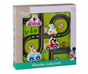 Drevený motorický labyrint Mickeyho svet, 30 x 30 x 3 cm (1)