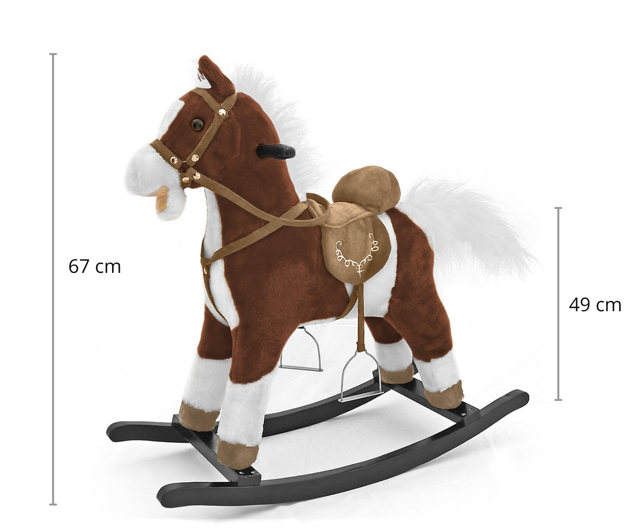 Hojdací koník Mustang Dark Brown – Milly Mally