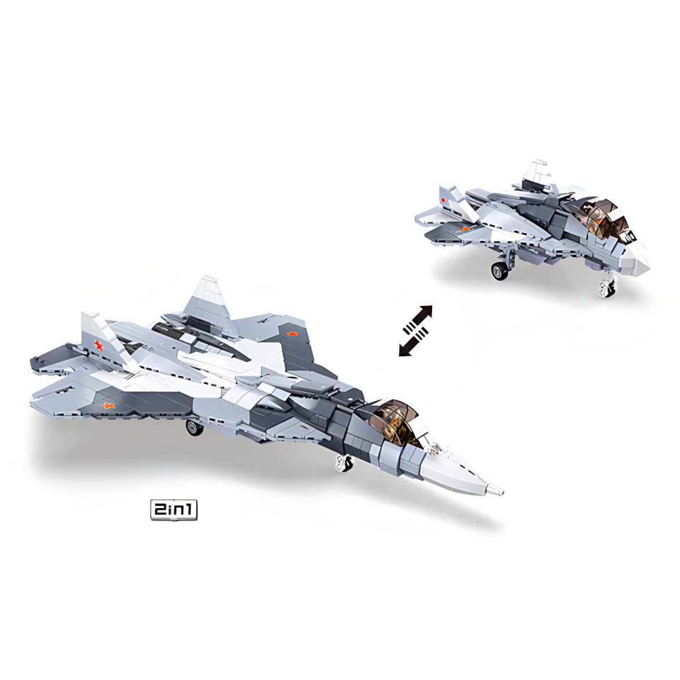 Sluban Model Bricks M38-B0986 Prúdové stíhacie lietadlo Su-57 2 v 1