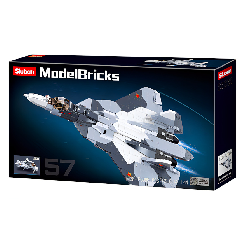 Sluban Model Bricks M38-B0986 Prúdové stíhacie lietadlo Su-57 2 v 1