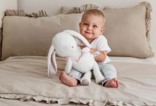 Plyšová hračka Králiček Sweety, 38cm, biely (1)