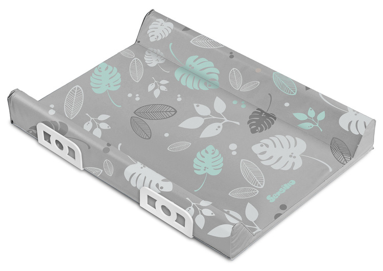 Sensillo Prebaľovacia podložka Floral sivá Safety System, 70×50 cm