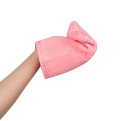 Detská umývacia rukavica XL Akuku – 100 % bavlna, 15×20 cm, od narodenia, ružová (3)
