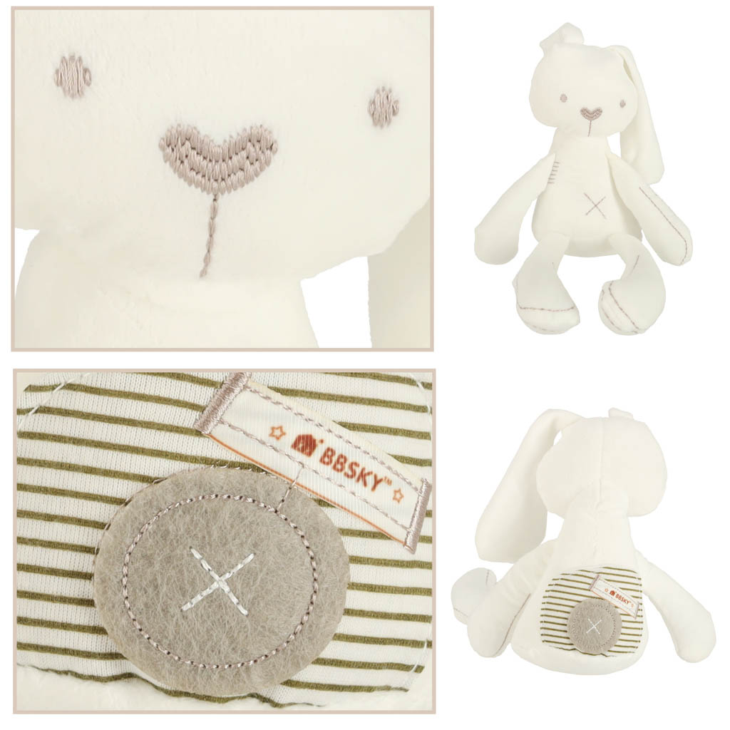 Plyšový maznáčik pre deti Bunny Love, smotanový, 54 cm