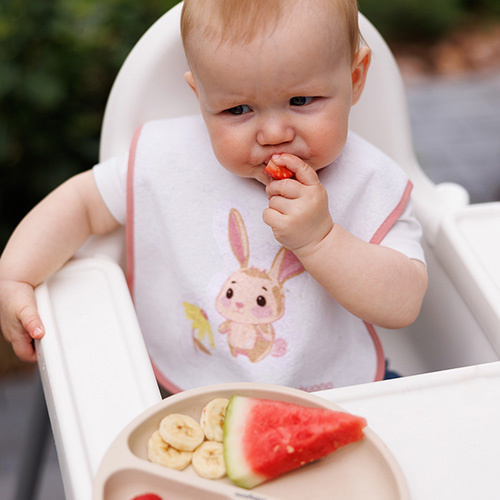 Froté podbradník s podšívkou, nepremokavý, ružový, BabyOno